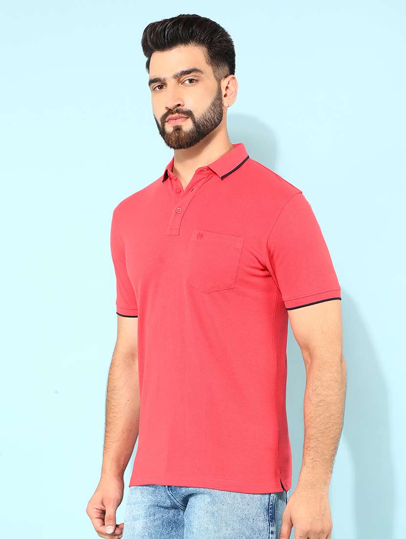men solid polo t-shirt - 21400204 - Standard Image - 1