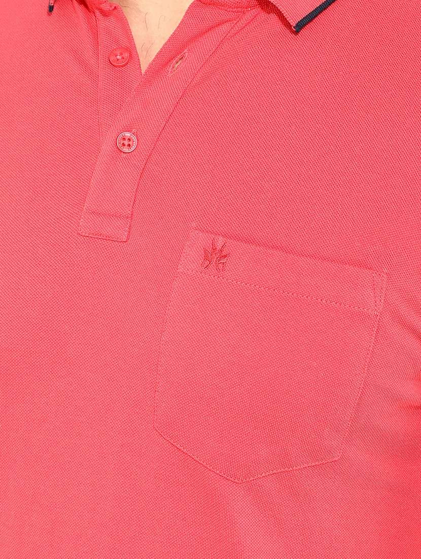 men solid polo t-shirt - 21400204 - Standard Image - 6