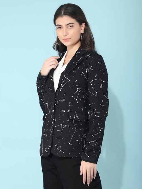 women black cotton single breasted blazer - 21400246 - Standard Image - 0