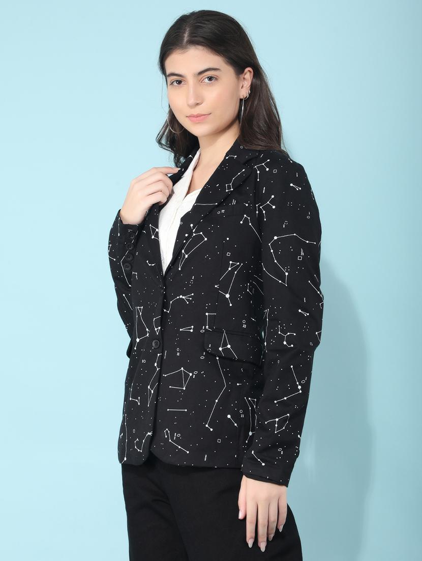 women black cotton single breasted blazer - 21400246 - Zoom Image - 0
