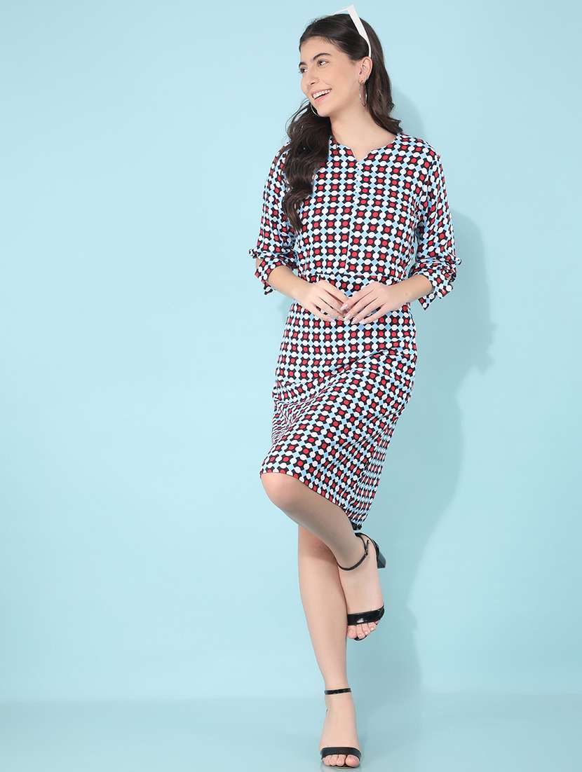 women printed a-line dress - 21400249 -  Standard Image - 1