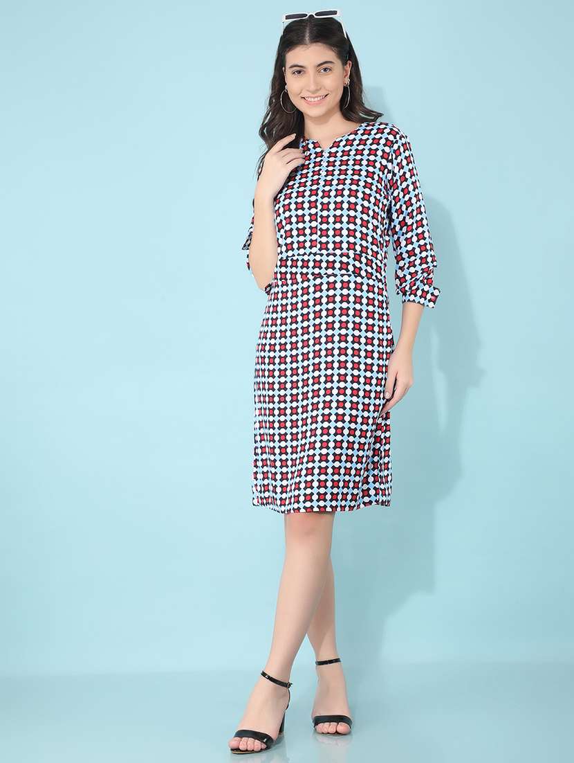 women printed a-line dress - 21400249 -  Standard Image - 4