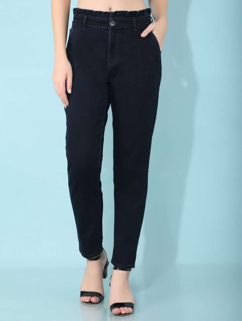 navy blue mom fit jean