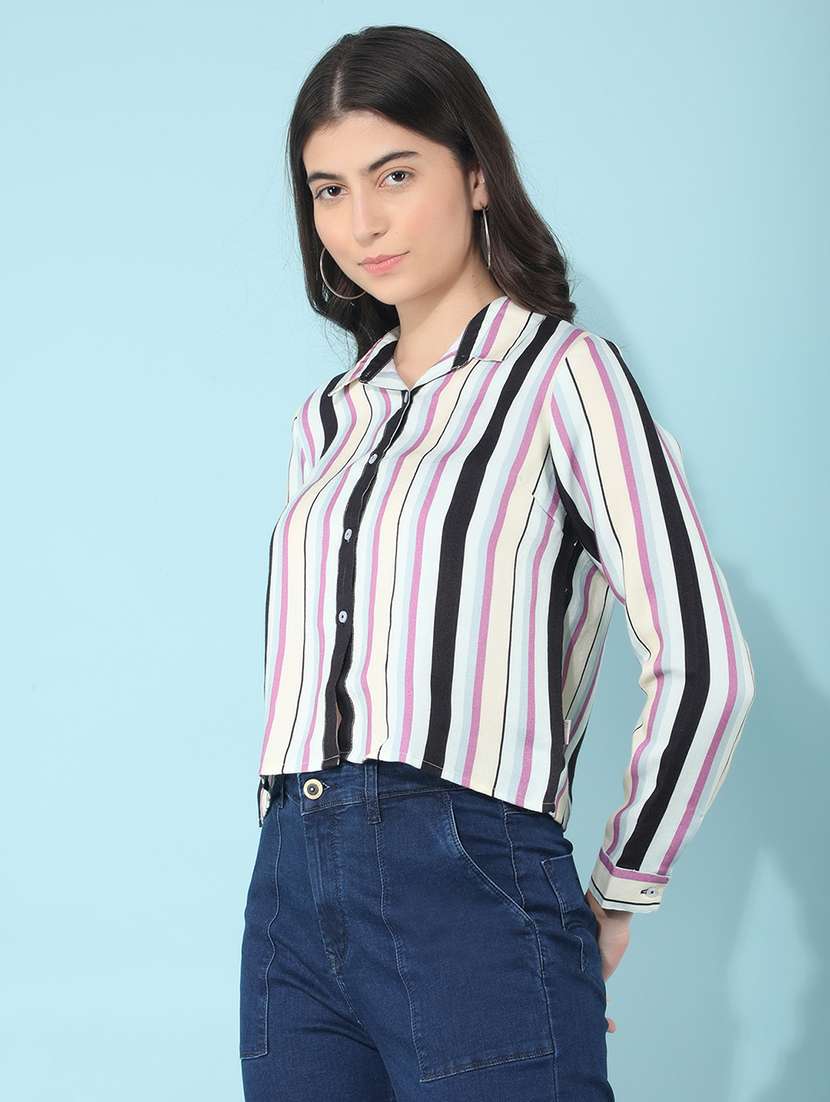 women white cotton regular shirt - 21400285 -  Standard Image - 1