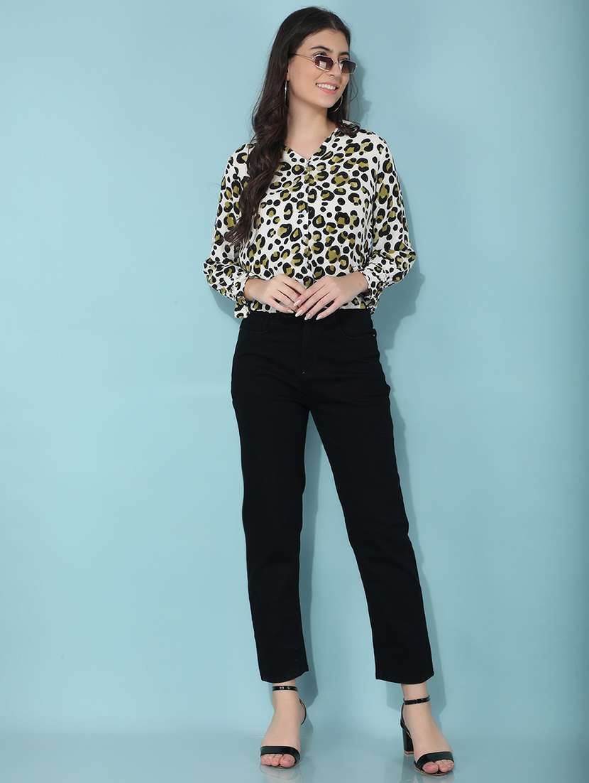 white animal printed regular shirt - 21400293 - Standard Image - 4