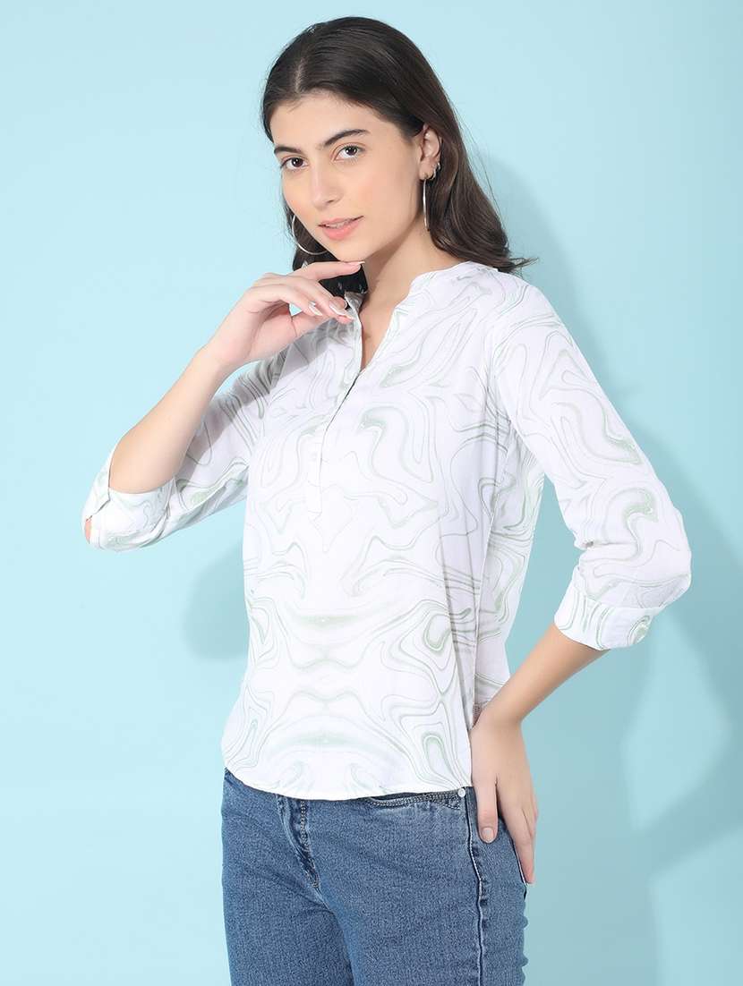 women white viscose regular top