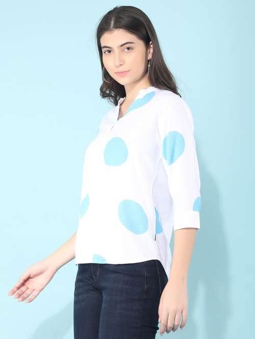 white floral printed regular top - 21400308 - Standard Image - 0