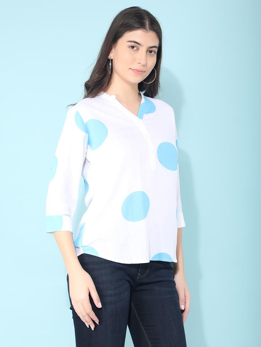 white floral printed regular top - 21400308 - Standard Image - 1