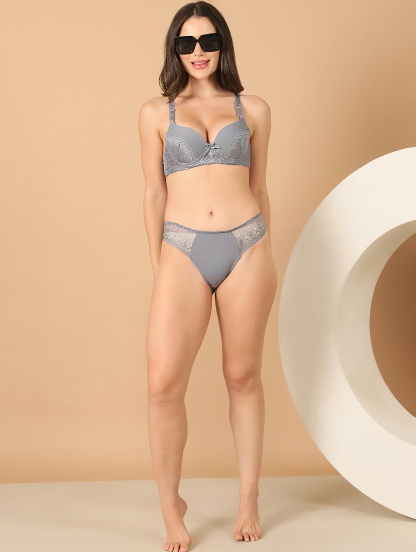 grey lace tshirt bra - 21400407 - Standard Image - 4