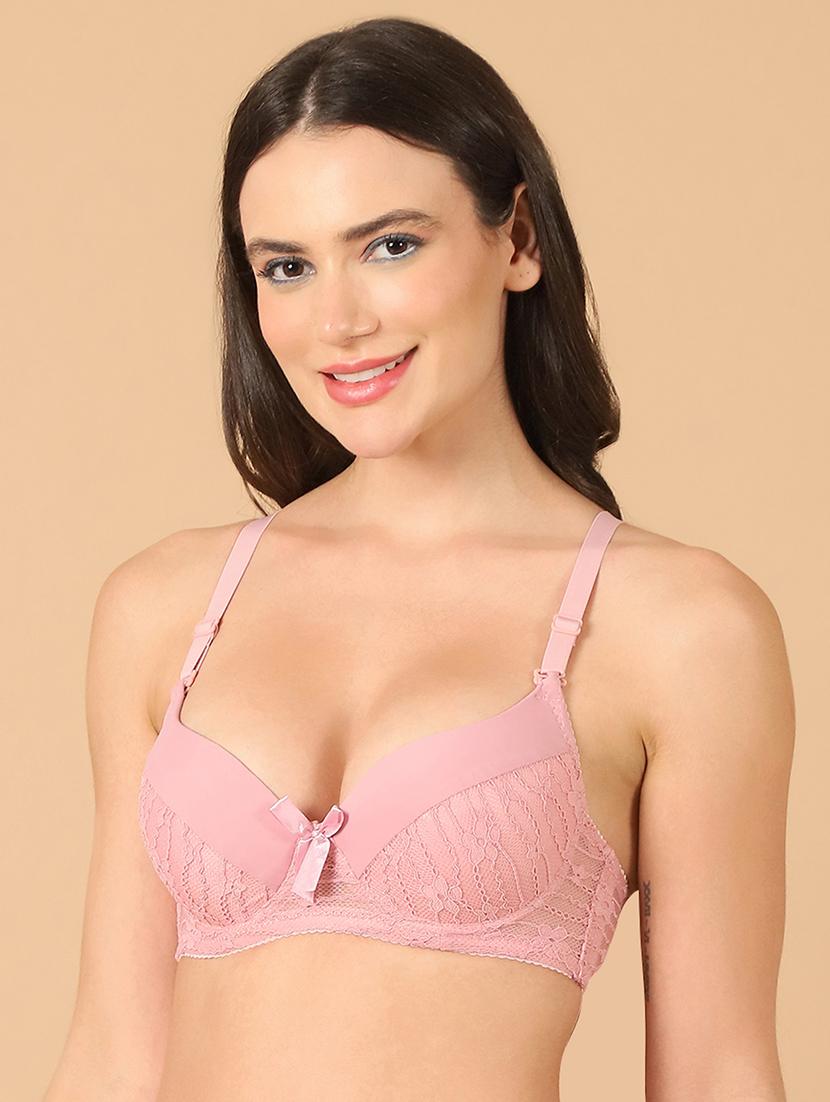 pink lace tshirt bra - 21400438 - Standard Image - 1