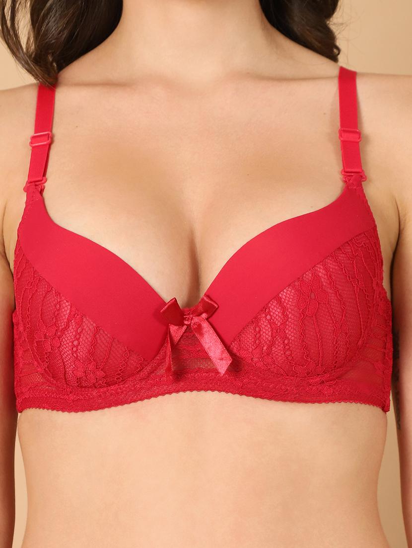 red lace tshirt bra - 21400441 - Standard Image - 6