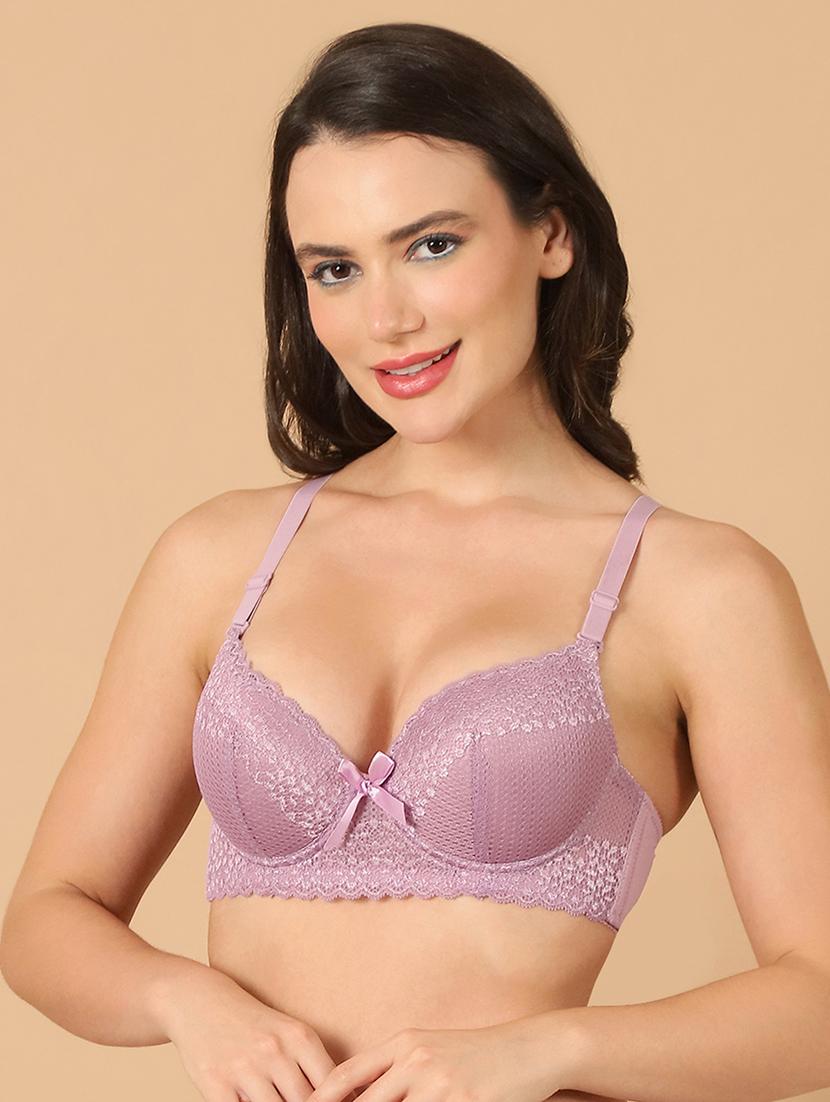 mauve lace tshirt bra - 21400449 -  Standard Image - 1