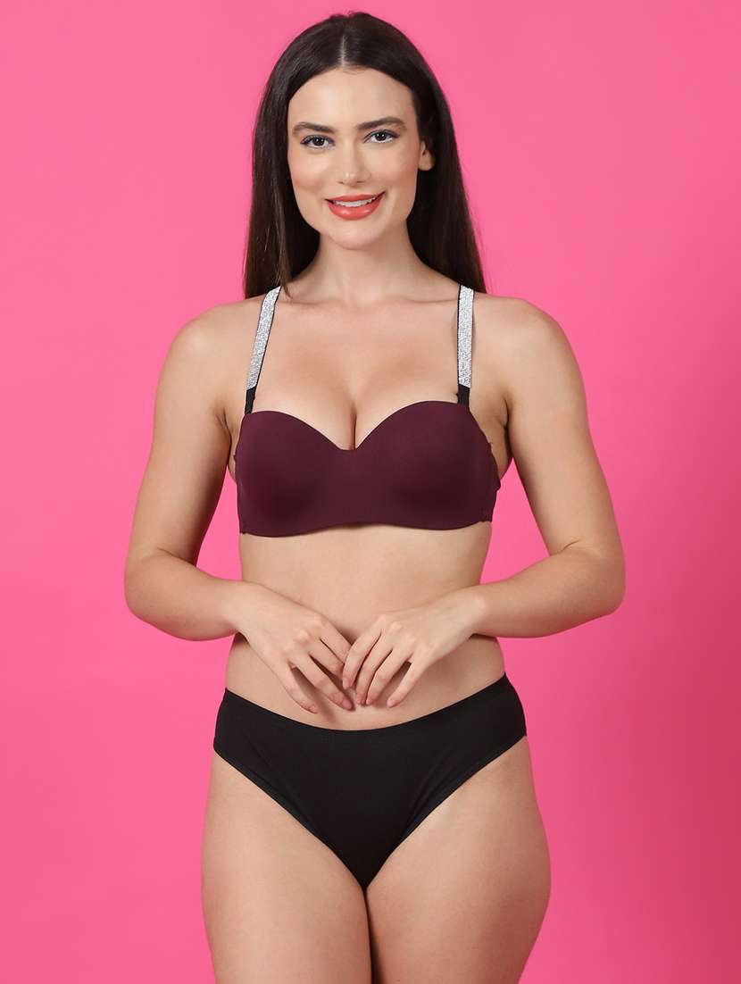 burgundy bra and panty set