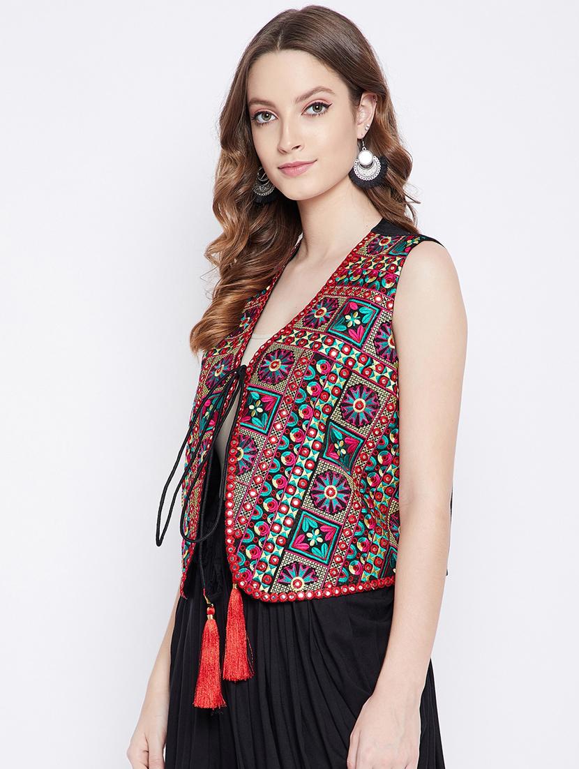 black embroidered jacket - 21401421 - Standard Image - 1