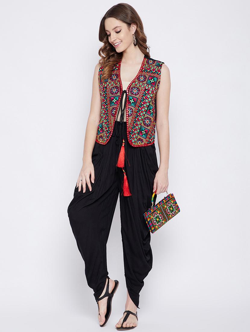 black embroidered jacket - 21401421 - Standard Image - 4
