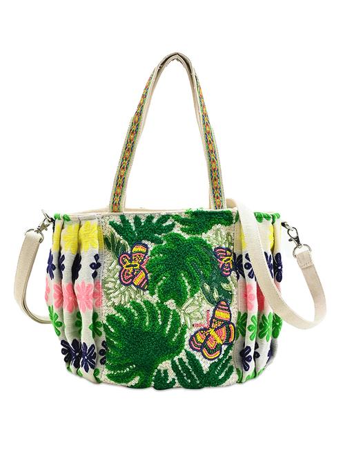 green cotton tote bag - 21401864 - Standard Image - 0