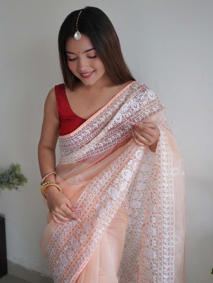 women embroidered saree - 21402039 -  Standard Image - 1