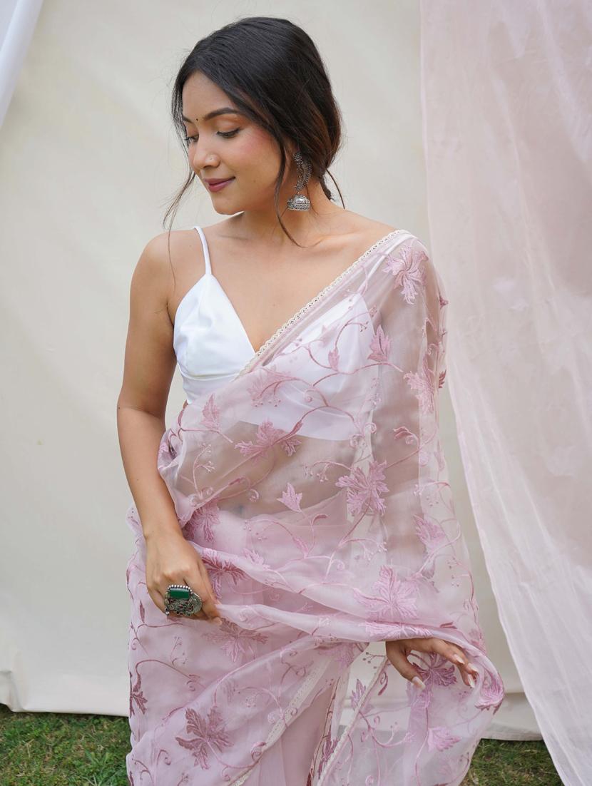 women embroidered saree - 21402060 -  Standard Image - 1