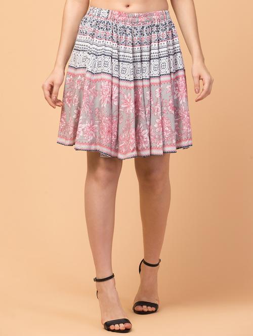 women multi coloured printed flared skirt - 21402321 -  Standard Image - 0