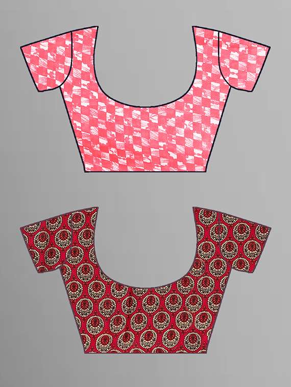 pack of 2 printed casual wear sarees with blouse - 21405727 -  Standard Image - 1