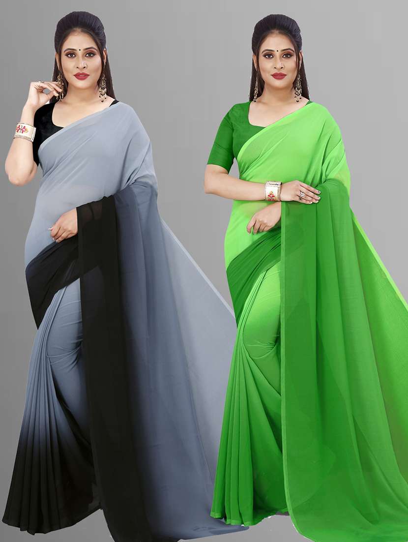 pack of 2 ombre casual wear sarees with blouse