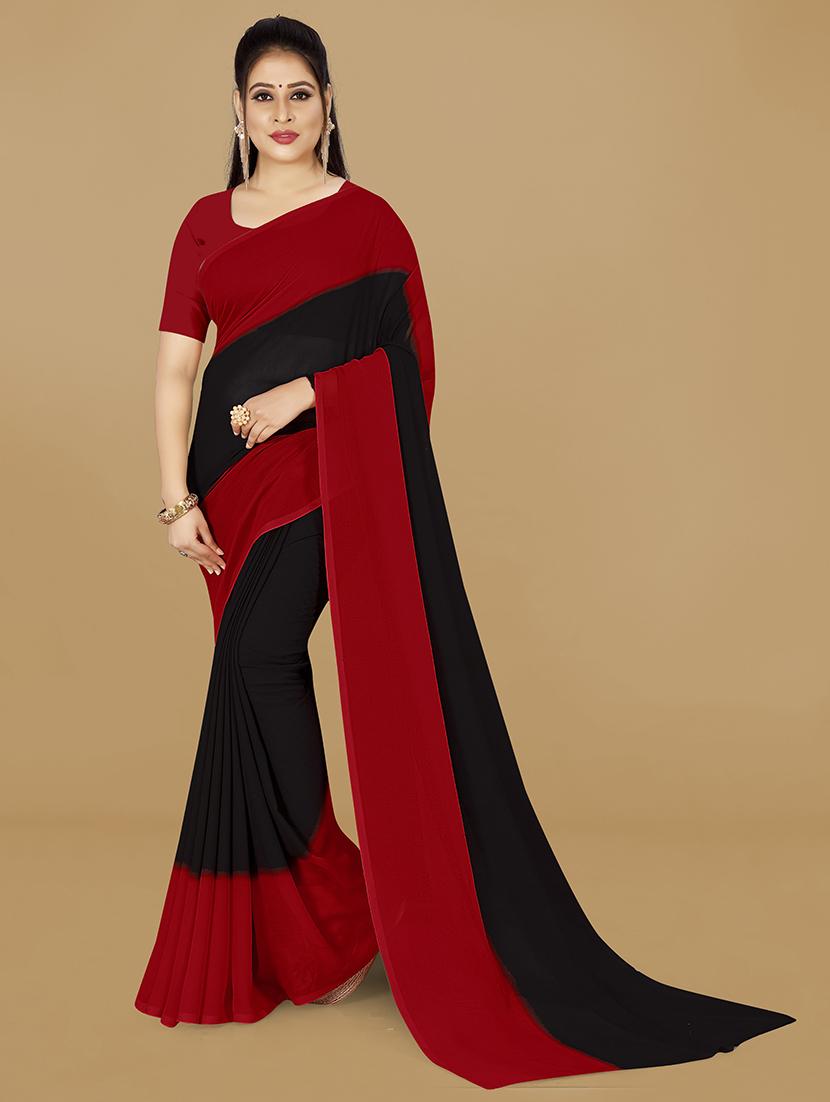 pack of 2 casual wear combo sarees with blouse - 21406612 - Zoom Image - 0