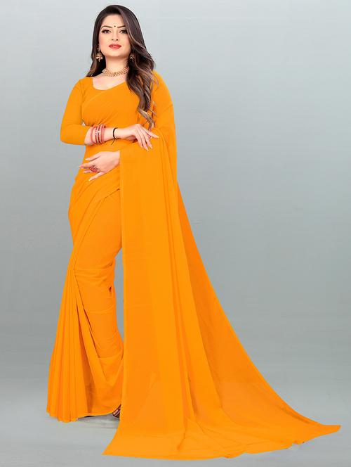 women casual wear georgette saree with blouse - 21407109 -  Standard Image - 0