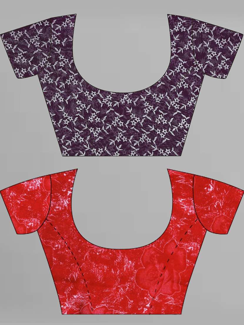 women pack of 2 printed saree with blouse - 21407450 -  Standard Image - 1