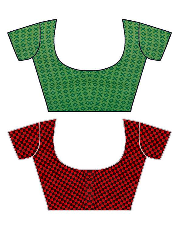 women pack of 2 printed saree with blouse - 21407516 -  Standard Image - 1