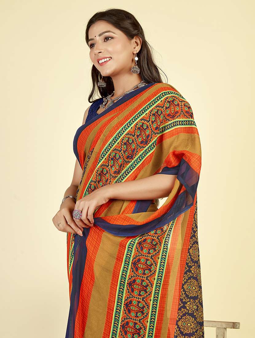 women printed saree with blouse - 21407930 -  Standard Image - 1