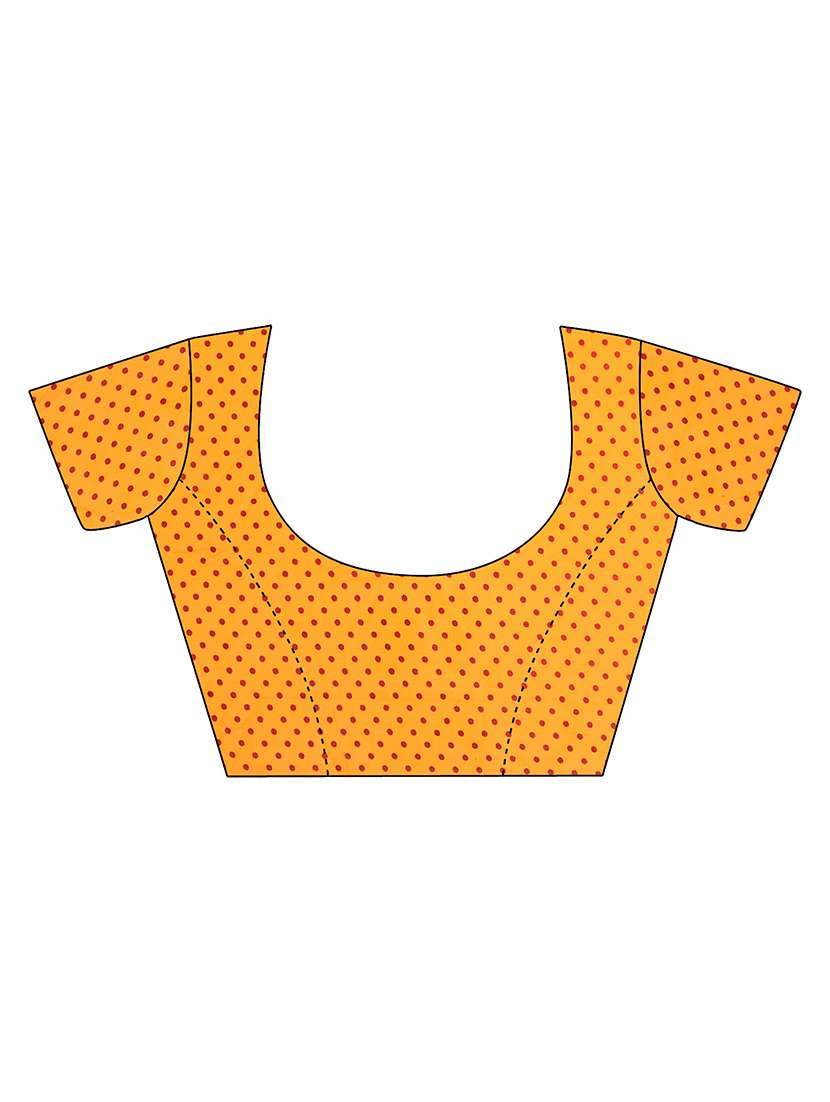 women polka dots printed saree with blouse - 21407954 -  Standard Image - 1