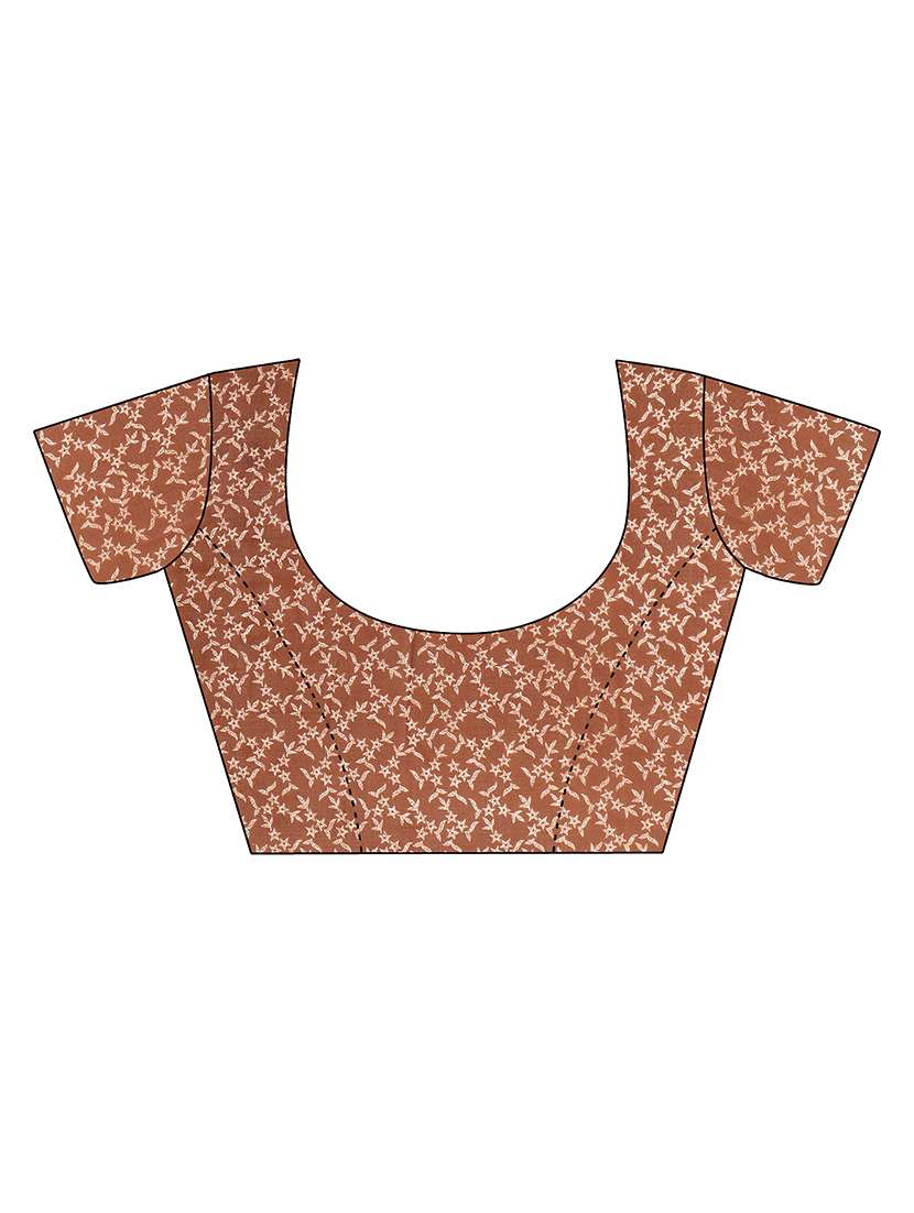 women maroon printed saree with blouse - 21407955 -  Standard Image - 1