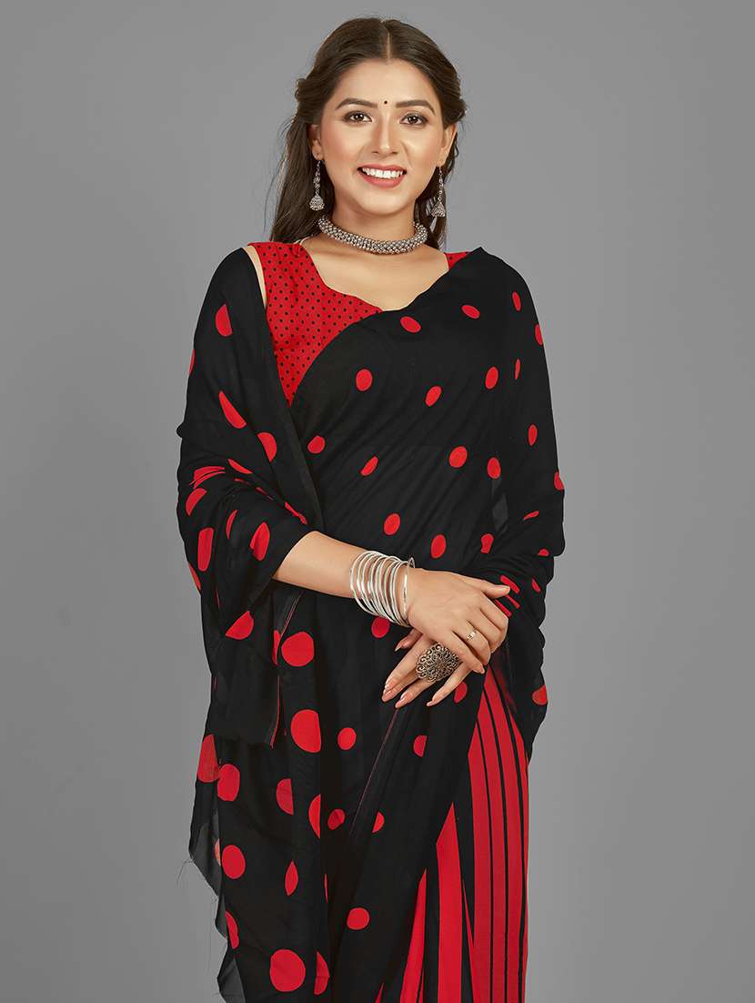 women printed saree with blouse - 21407965 -  Standard Image - 1