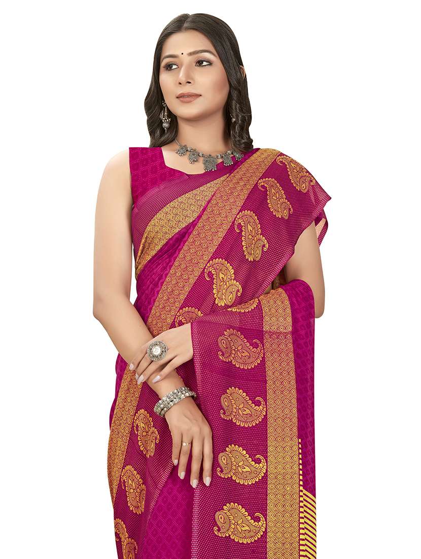 women printed saree with blouse - 21408610 -  Standard Image - 1