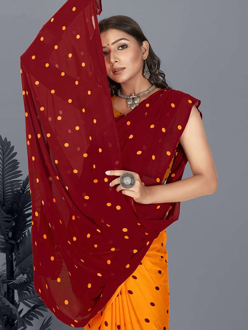 women printed saree with blouse - 21408764 -  Standard Image - 1