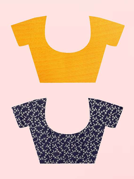 pack of 2 printed casual wear sarees with blouse - 21409619 -  Standard Image - 1