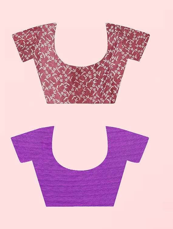 pack of 2 printed casual wear sarees with blouse - 21409667 -  Standard Image - 1