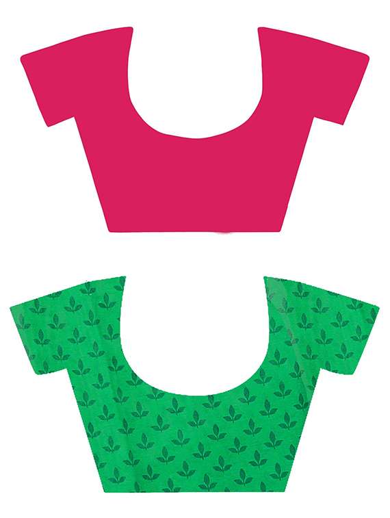 pack of 2 printed casual wear sarees with blouse - 21409682 -  Standard Image - 1