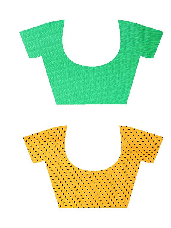 pack of 2 printed casual wear sarees with blouse - 21409693 -  Standard Image - 1