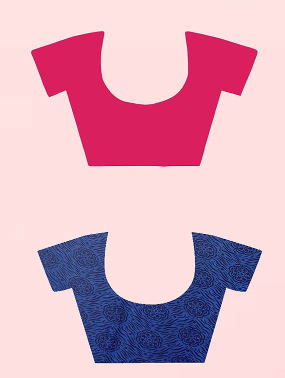 pack of 2 printed casual wear sarees with blouse - 21409755 -  Standard Image - 1