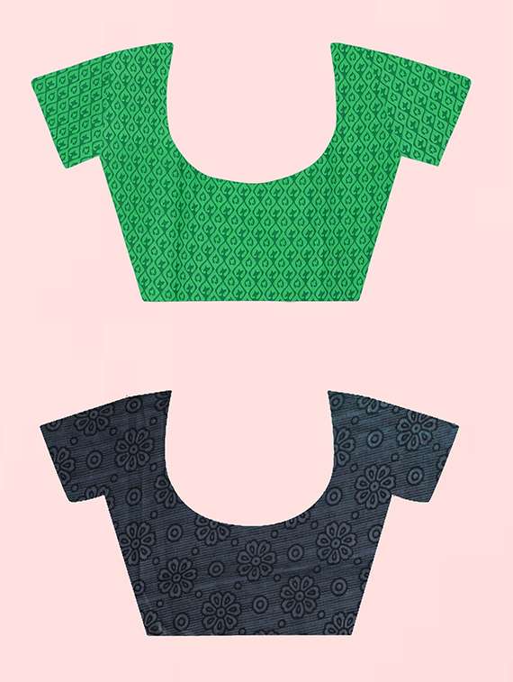 pack of 2 printed casual wear sarees with blouse - 21409852 -  Standard Image - 1