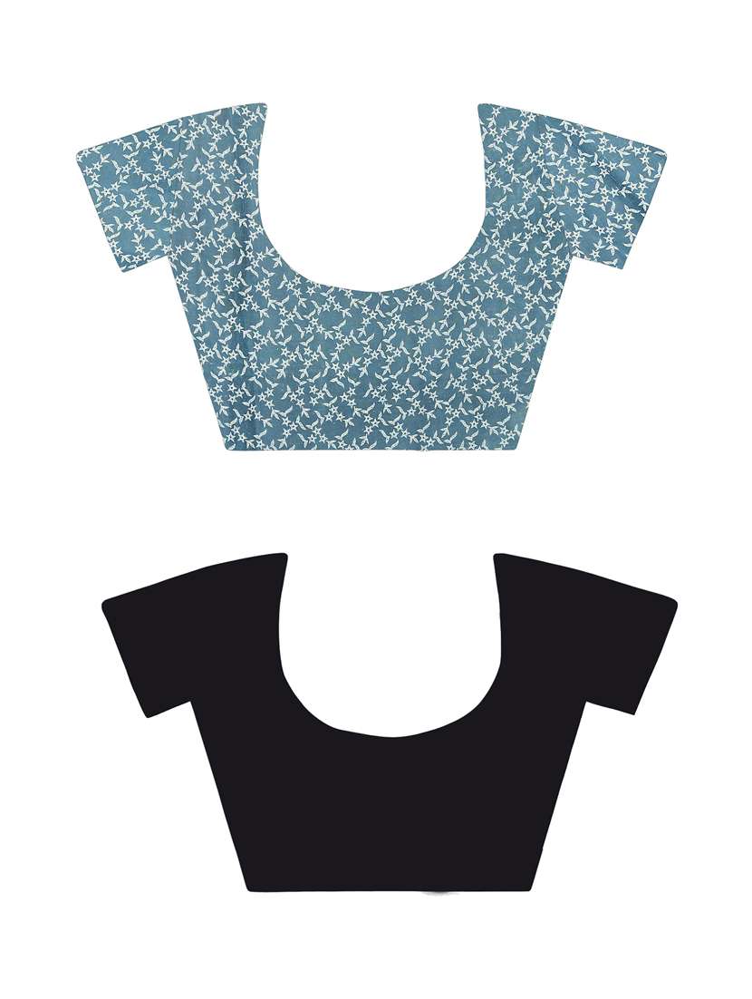 pack of 2 printed casual wear sarees with blouse - 21409993 -  Standard Image - 1