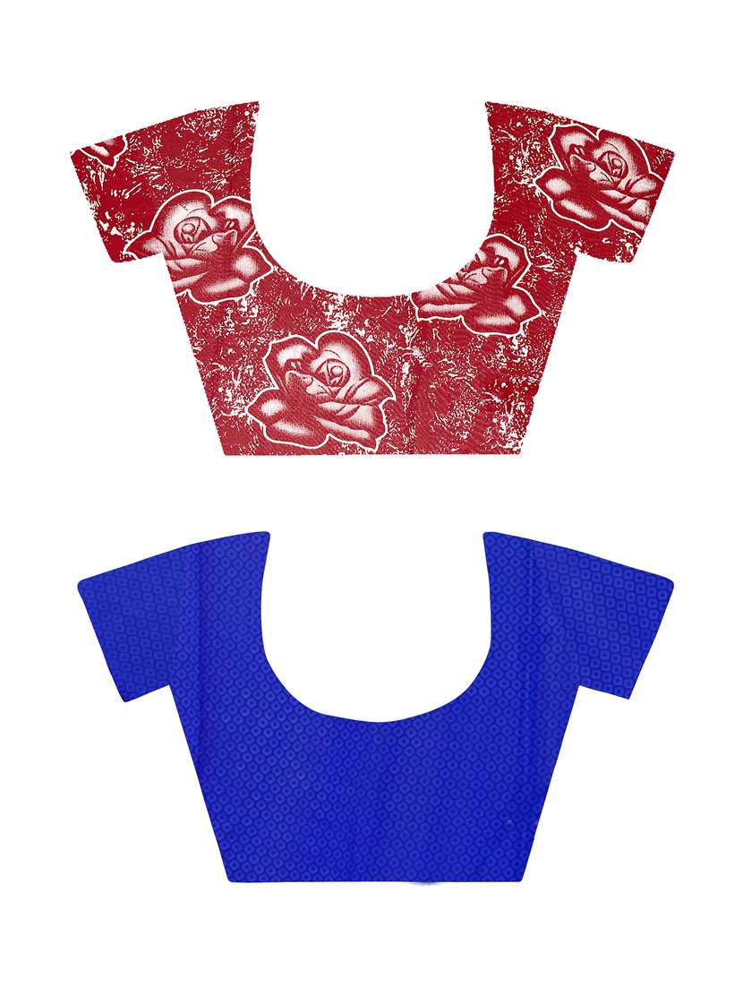 pack of 2 printed casual wear sarees with blouse - 21410019 -  Standard Image - 1