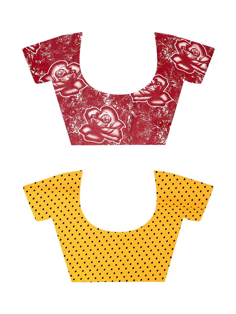 pack of 2 printed casual wear sarees with blouse - 21410036 -  Standard Image - 1