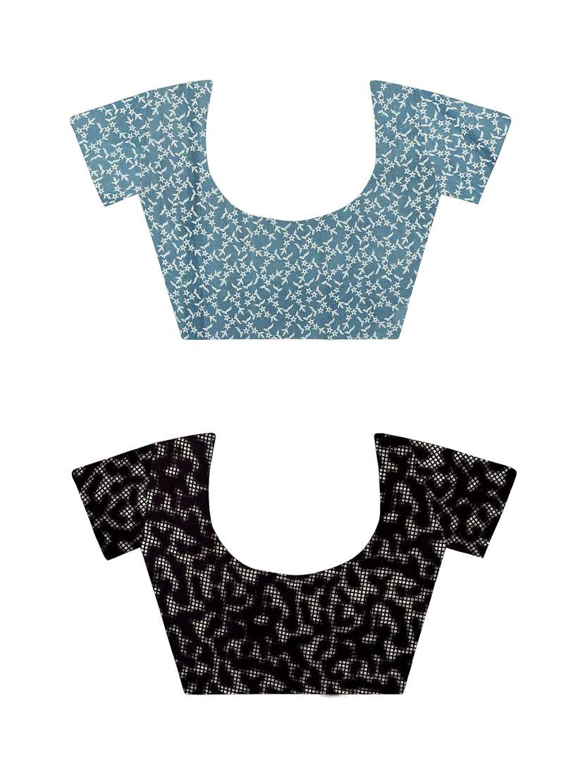 pack of 2 multi colored combo saree with blouse - 21410149 -  Standard Image - 1