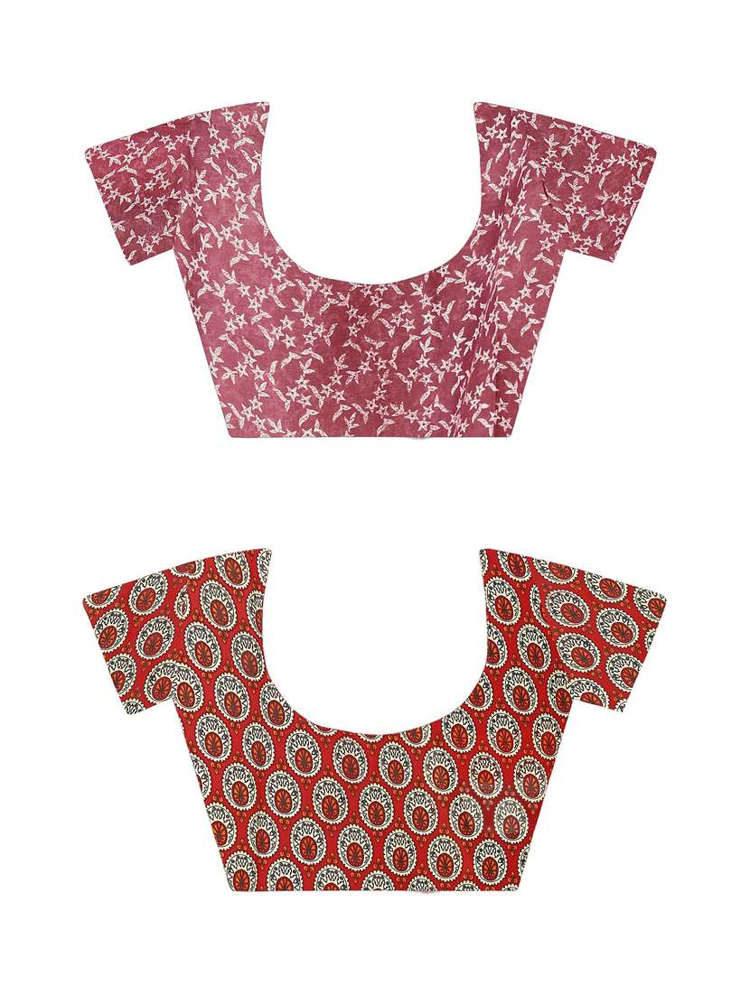 pack of 2 multi colored combo saree with blouse - 21410156 -  Standard Image - 1