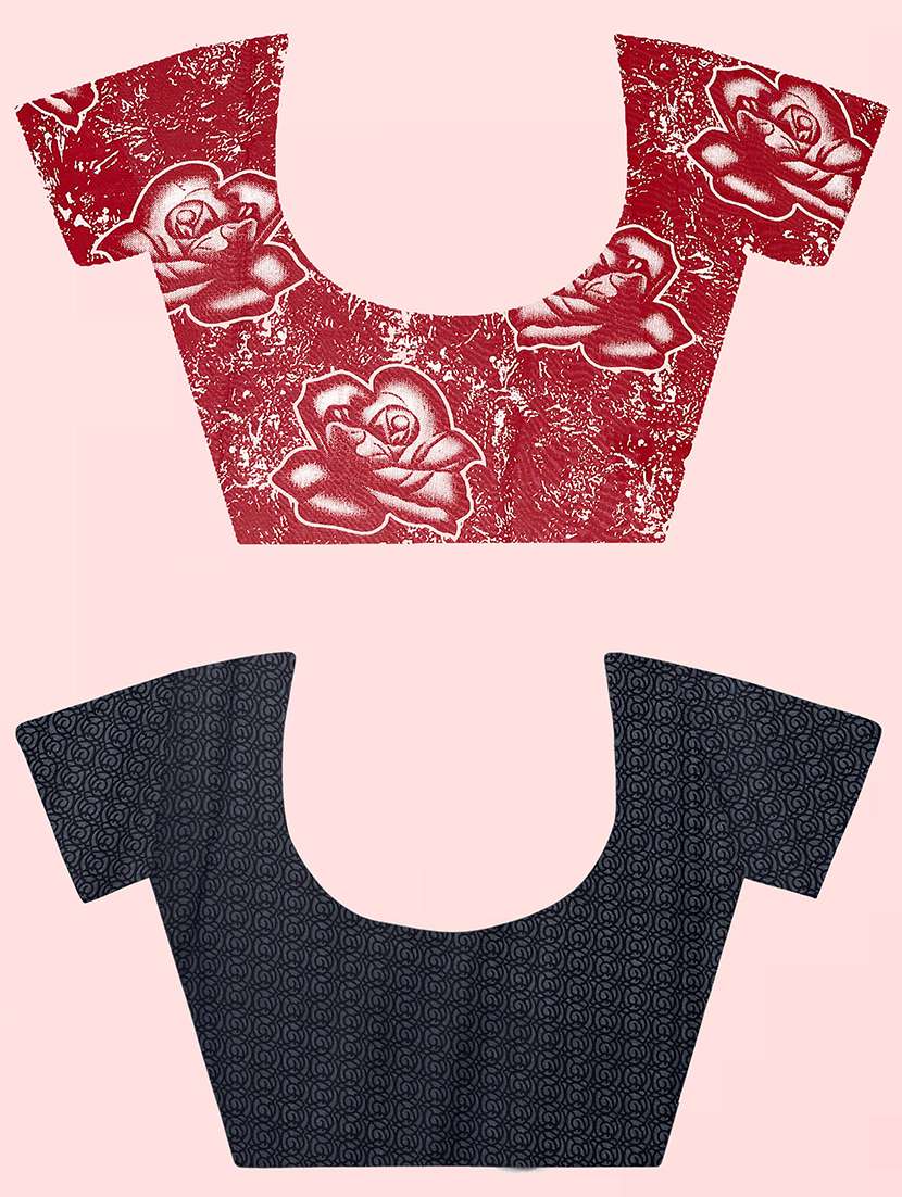 women pack of 2 printed saree with blouse - 21410241 -  Standard Image - 1