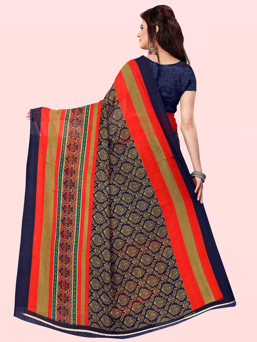 women multi color printed georgette saree with blouse - 21410812 -  Standard Image - 1