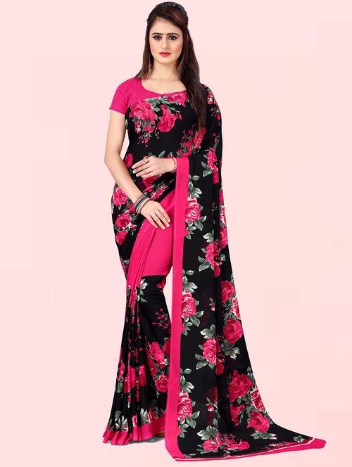 women printed saree with blouse - 21410828 - Standard Image - 0