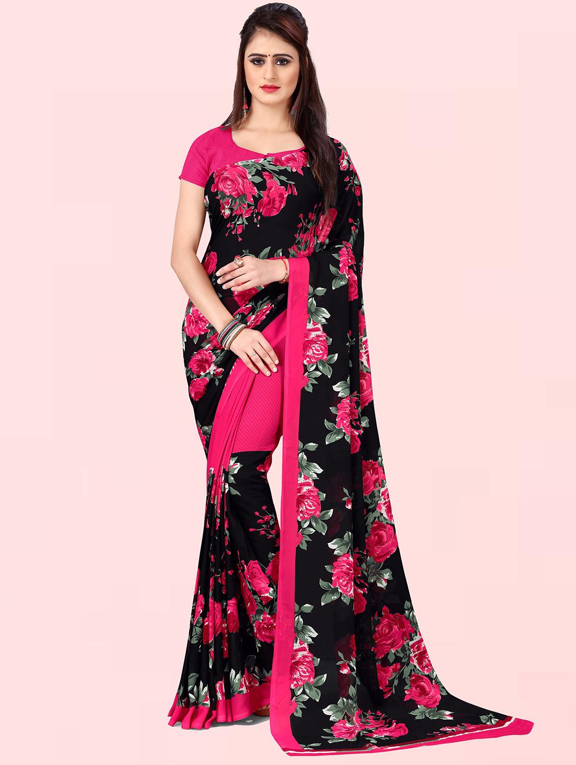women printed saree with blouse - 21410828 - Zoom Image - 0